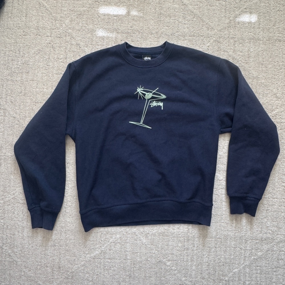 Stussy navy crewneck